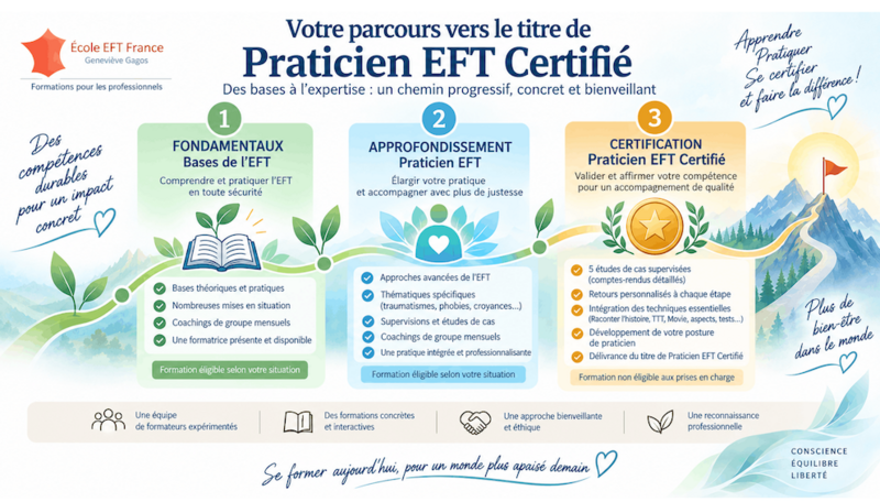 Devenir praticien EFT certifié de l'Ecole EFT France 