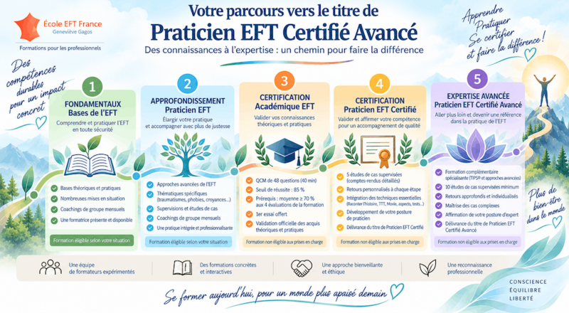 Devenir praticien EFT certifié avancé de l'Ecole EFT France