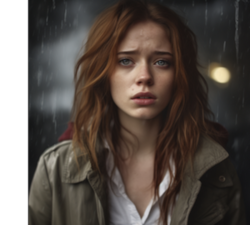 une jeune-femme, stressée, anxieuse, triste